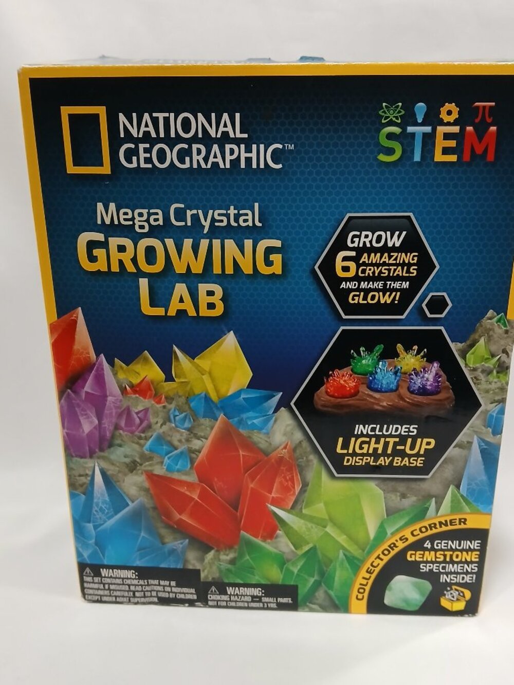 National Geographic Mega Crystal Growing Lab STEM Kit W/ Glow Light-Up Base New